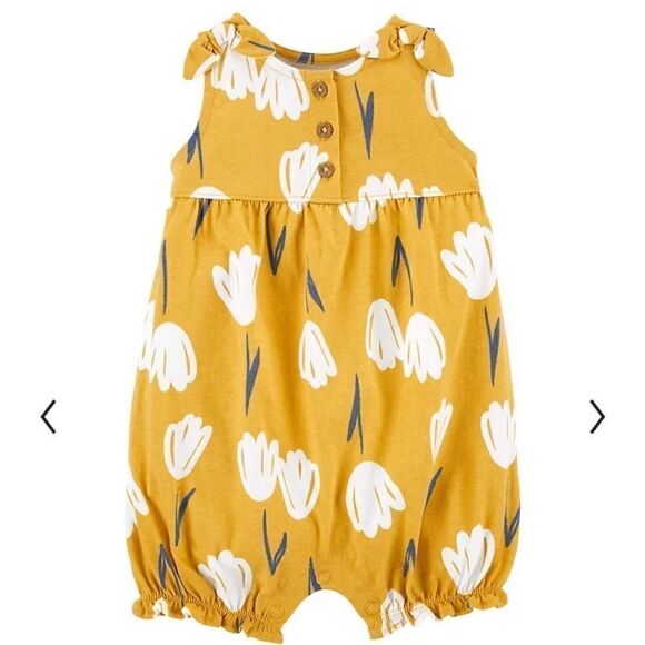 New with tags beautiful Carter’s  tulip romper - Picture 1 of 2